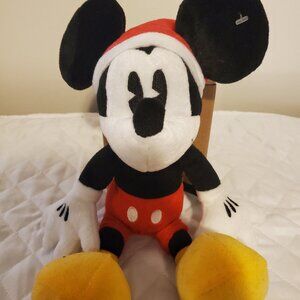 Galerie Disney Mickey Mouse Santa Hat 10" Plush Stuffed Animal